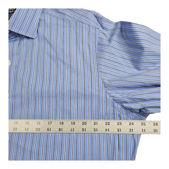 Polo Ralph Lauren Regent Classic Fit Dress Shirt Blue Striped Cotton 16.5 L - Picture 5 of 8